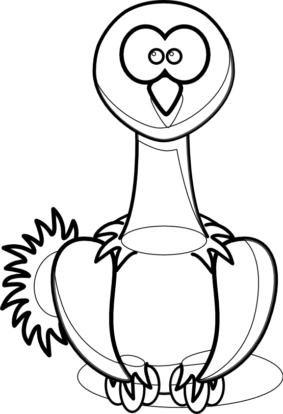 555x812 Black Amp White Clipart Peacock