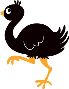 234x300 Free Ostrich Clip Art Image