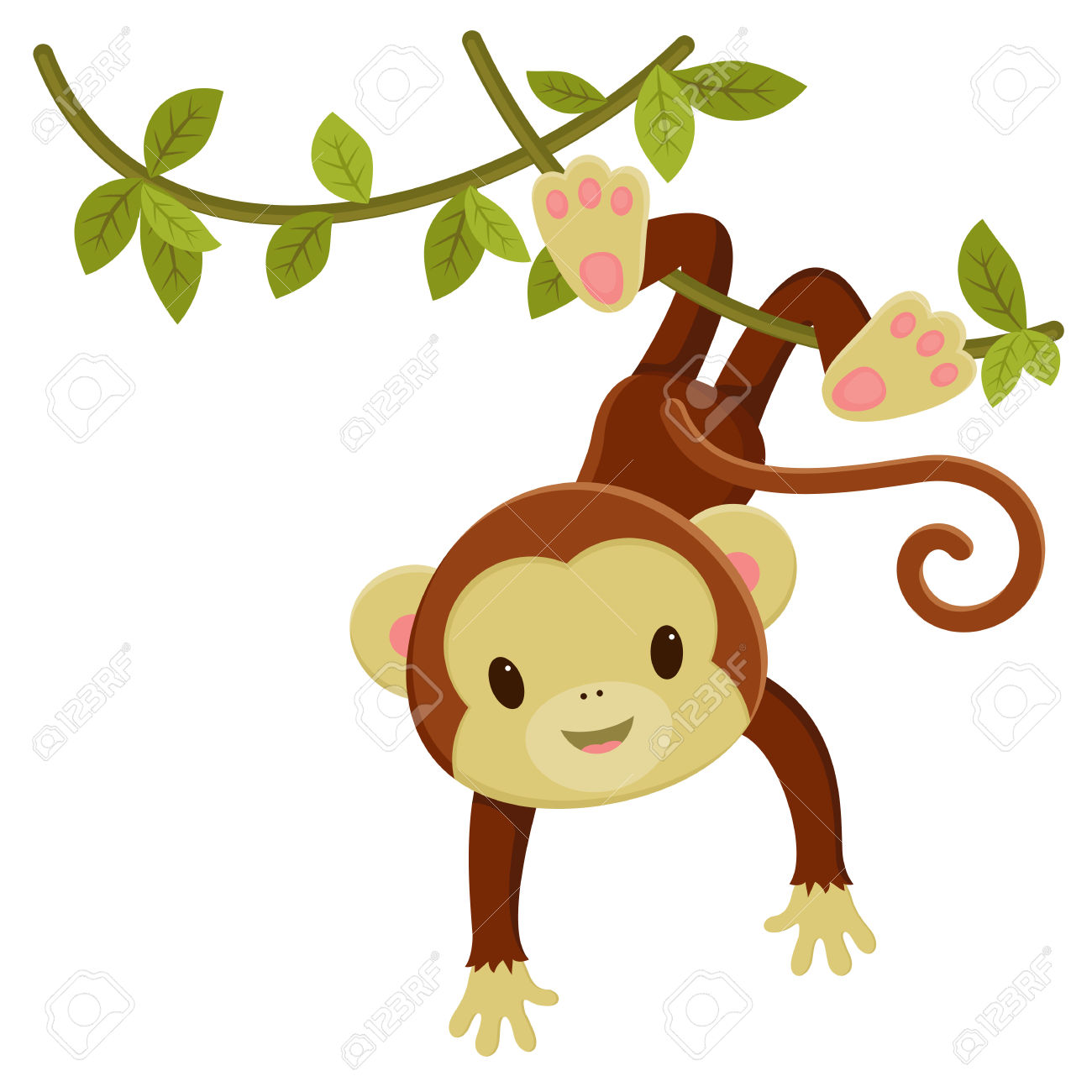 1300x1300 Free Cute Cartoon Monkey Clipart