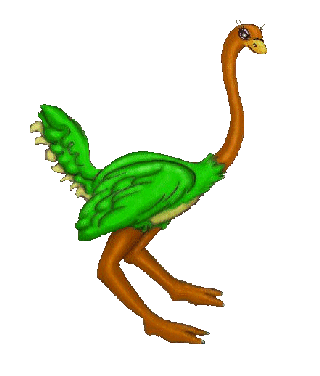 320x376 Green Ostrich Cliparts