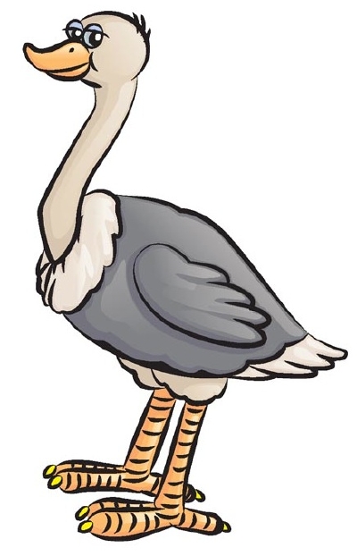 400x622 Ostrich Clipart Sketch