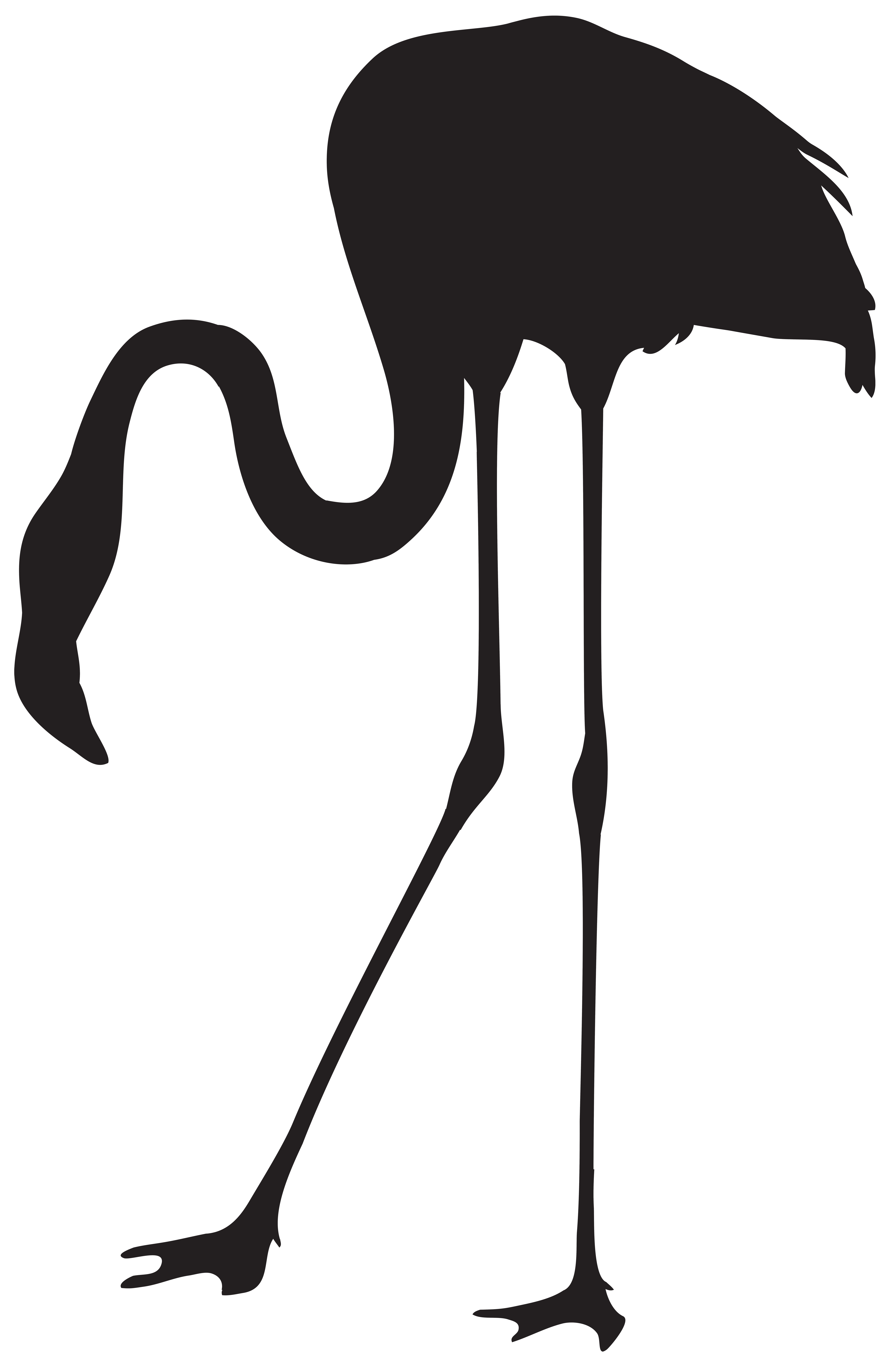 5246x8000 Silhouette Flamingo Clipart