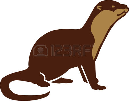 450x351 Otter Clipart Brown