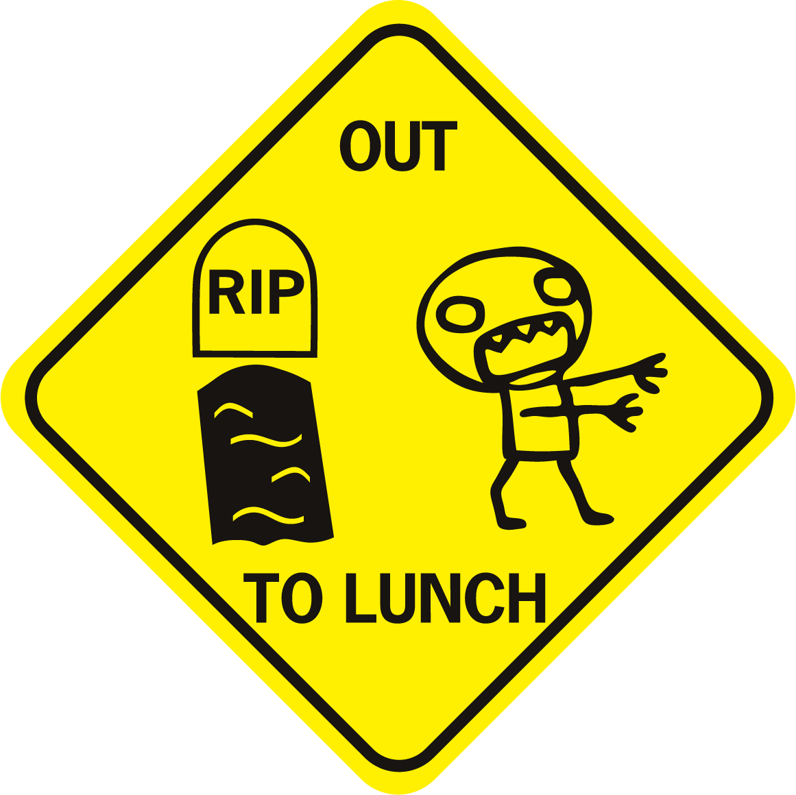 1161x1160 Zombie Out To Lunch