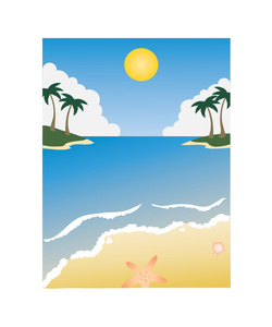 250x300 Beach Scene Clip Art