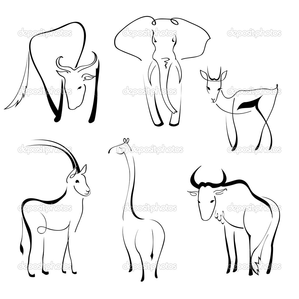 1024x1024 Outline Drawing Of Animals Simple Line Drawings Tend To Not