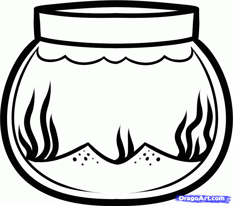 978x865 Fish Bowl Outline Clipart Clipartfest No