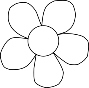 300x297 Flower Outline Clipart