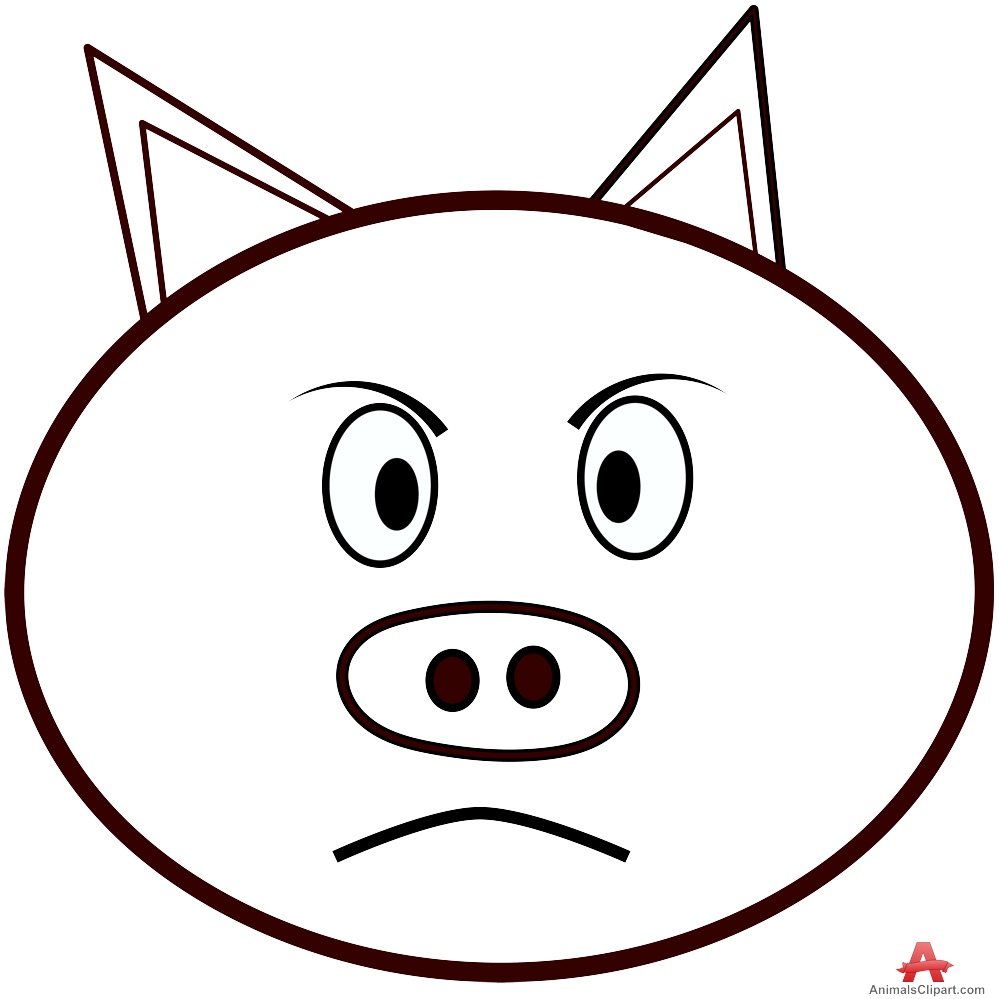 999x999 Pig Face Outline Clipart Free Clipart Design Download