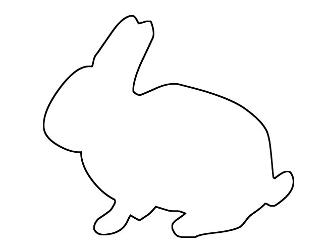 650x500 Rabbit Template