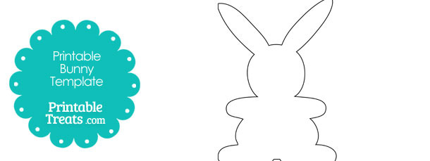 610x229 Standing Easter Bunny Outline Printable