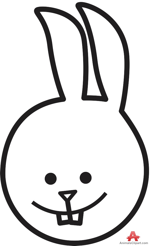 614x999 Bunny Clipart Outline