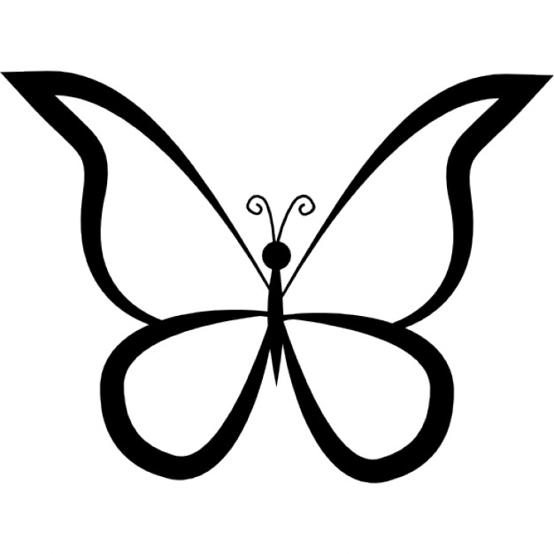 626x626 Butterfly Outline Design From Top View Icons Free Download