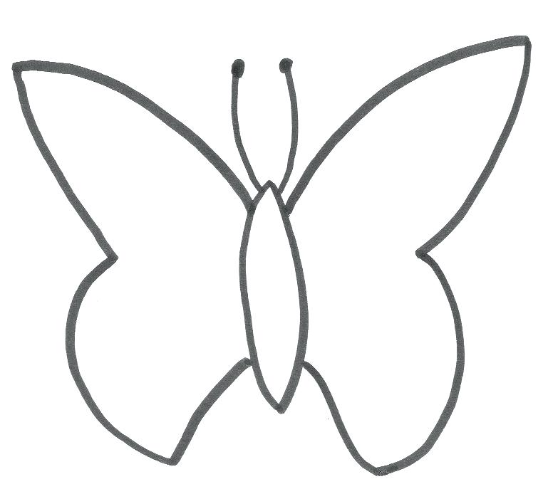 776x687 Butterfly Outline Printable