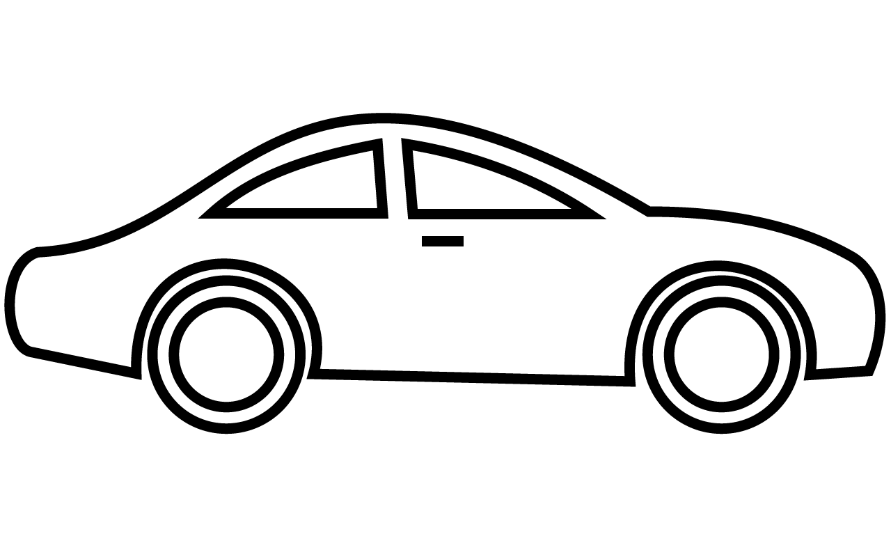 1280x800 Free Black And White Car Clipart