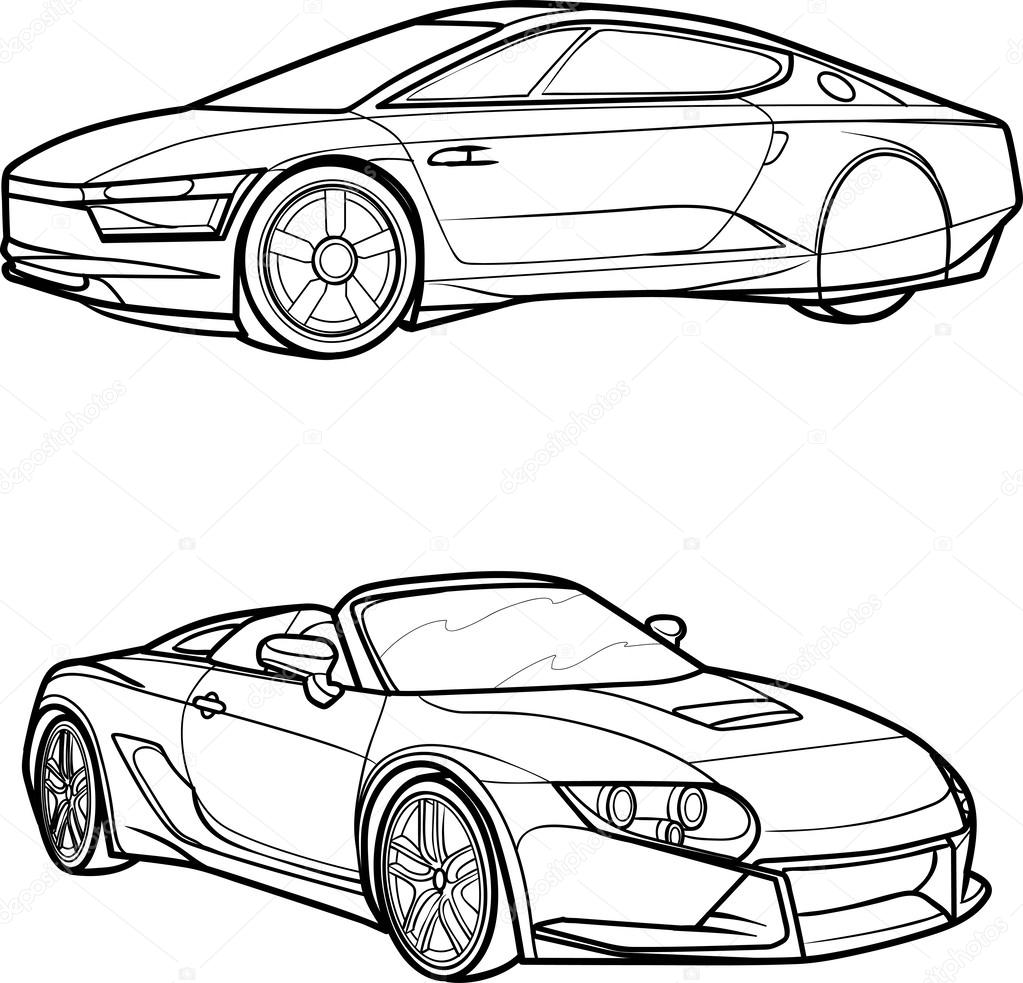 1023x983 Black Outline Vector Car Stock Vector Kopirin