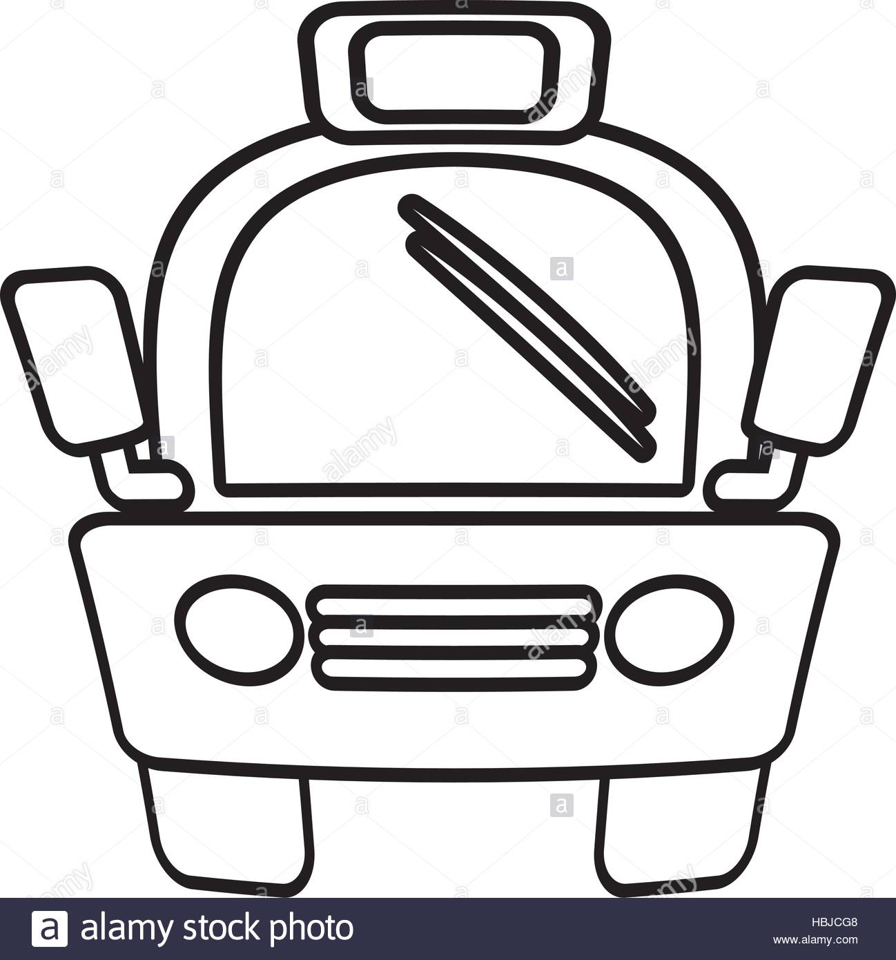 1298x1390 Outline Taxi Car Vehicule Transport Public Vector Illustration Eps