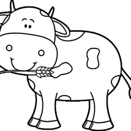 268x268 Coloring Page Cow Free Coloring Pages Of A Cow Outline Posted