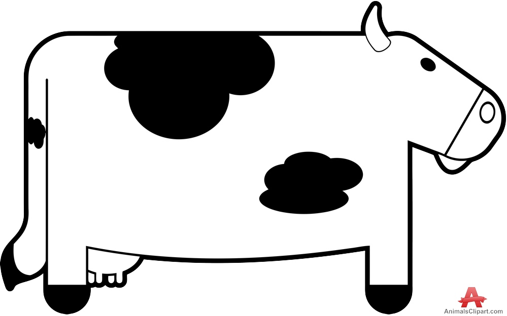 999x624 White Cow Outline Clipart Free Clipart Design Download