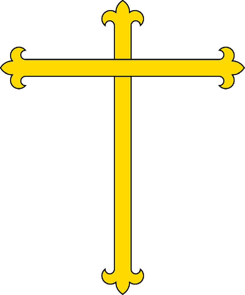 800x964 Church, Outline, Yellow, Cross, Crosses, Free, Religion