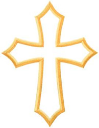 194x250 Simple Cross Outline Design