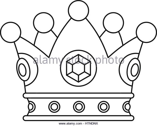 640x514 Queen Crown Icon Outline Illustration Stock Photos Amp Queen Crown