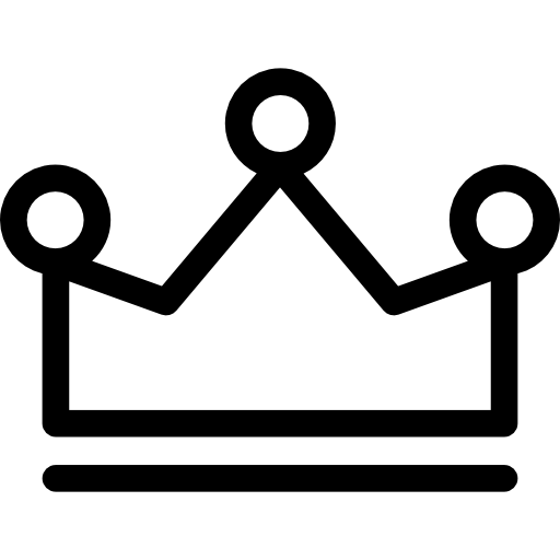 512x512 Royal Crown Outline With Three Little Balls On Top