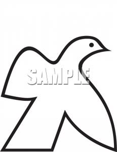 231x300 Image Black And White Outline Of A Dove