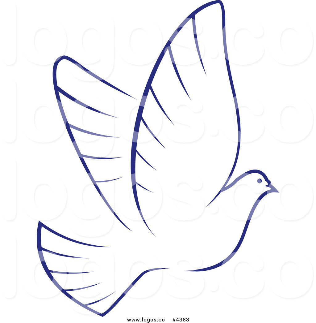1024x1044 Royalty Free Dove With Blue Outline Logo By Vector Tradition Sm