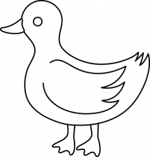 Outline Of A Duck | Free download on ClipArtMag