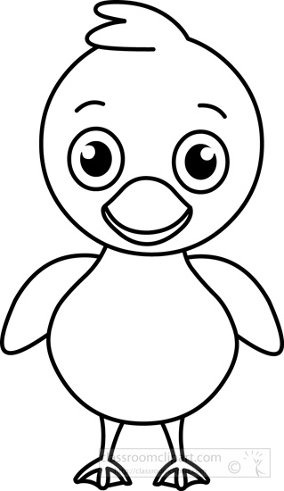 319x550 Animals Clipart Little Cute Duck Black White Outline