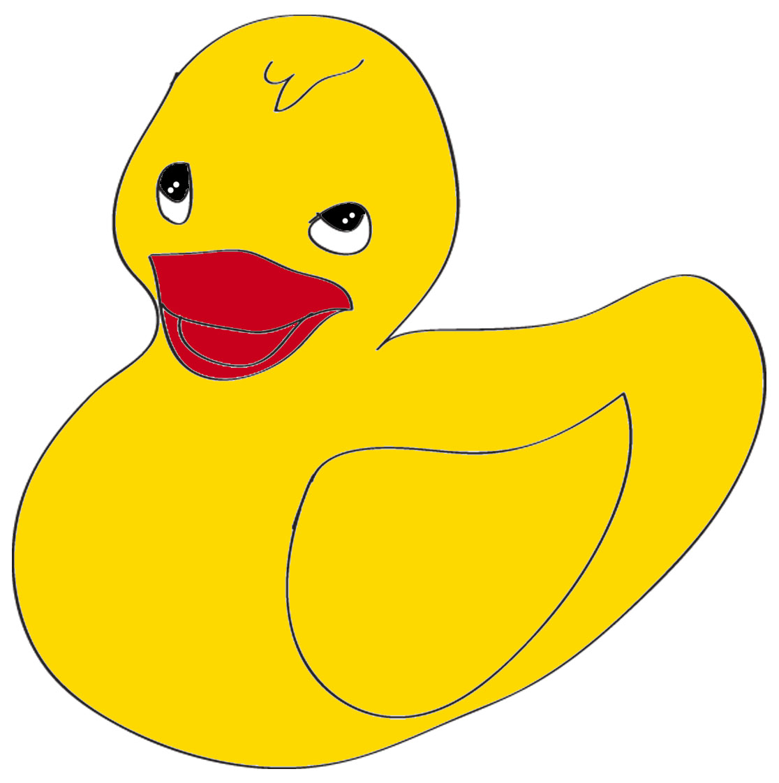 1116x1122 Rubber Duck Outline