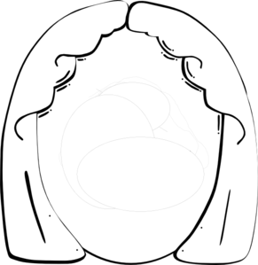 291x299 Outline Of Face Clipart