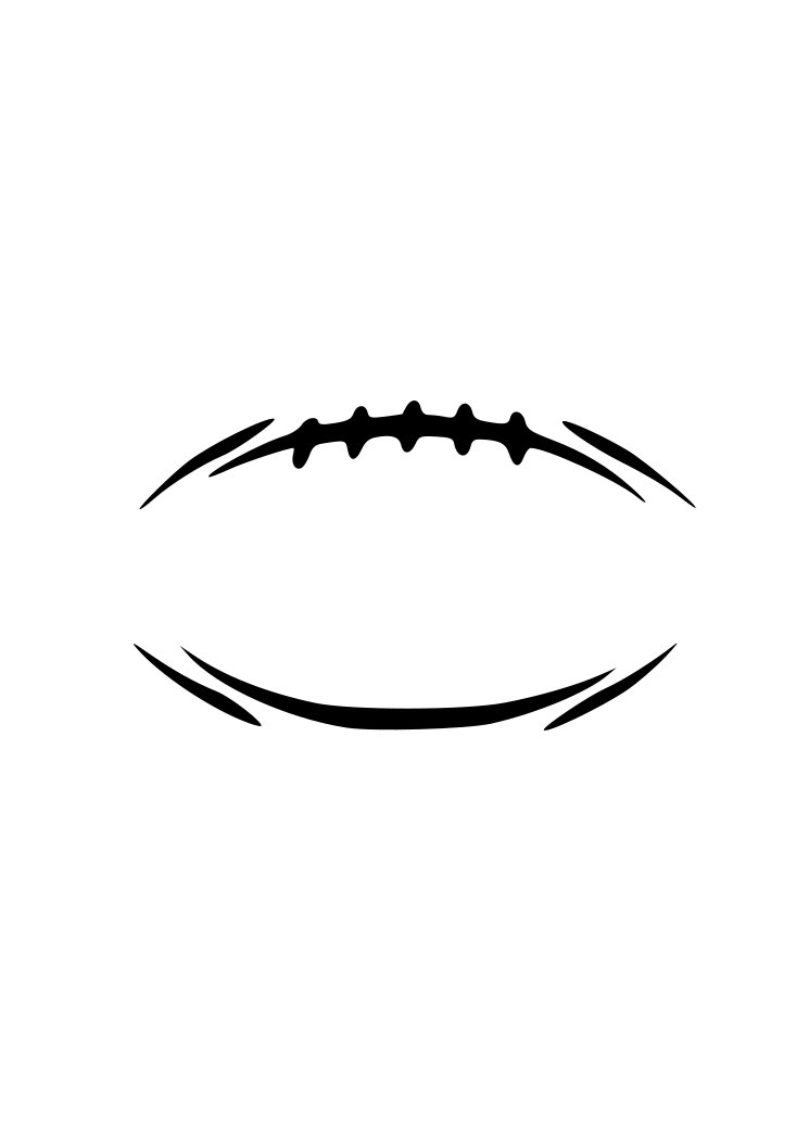 745x1053 Football Modern Outline Laptop Cup Decal Svg Digital Download