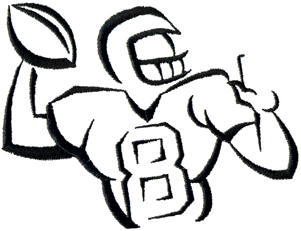 600x462 Football Outline Graphic Free Clipart Images