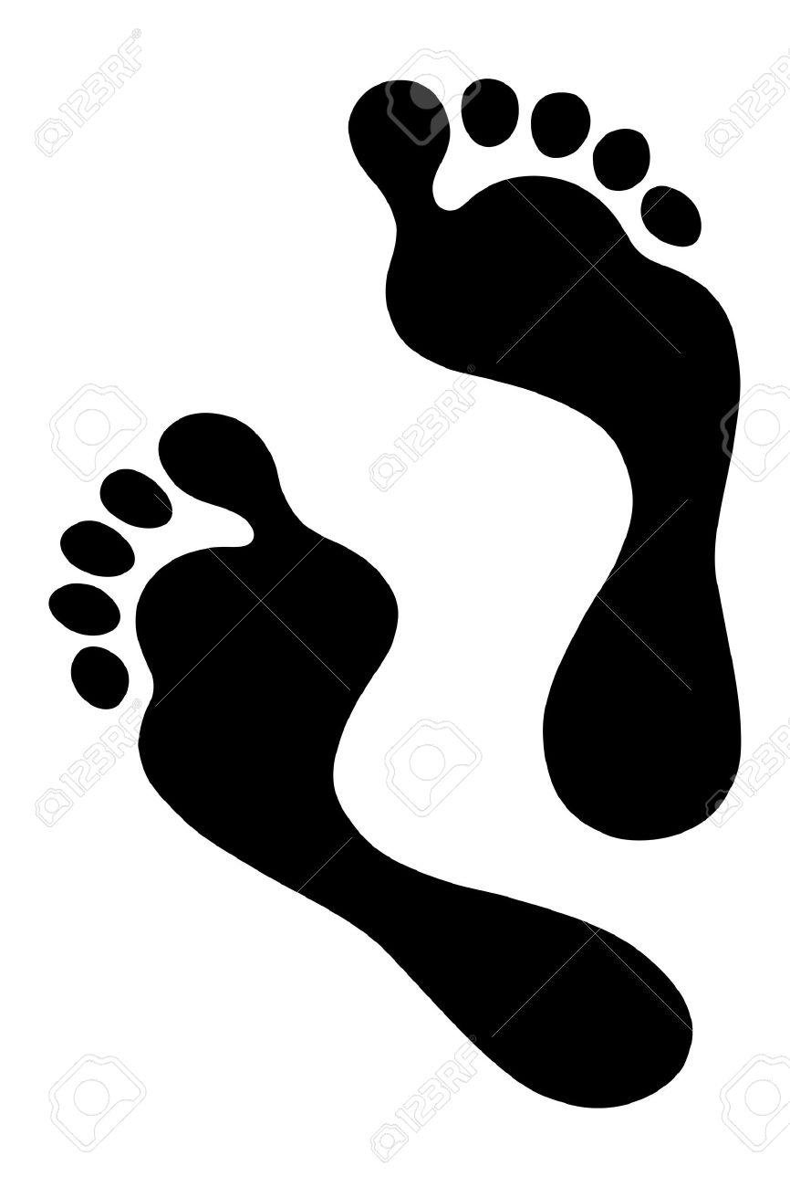 866x1300 Footprint Clipart Barefoot