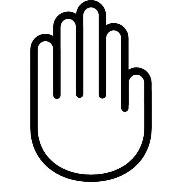 626x626 Hand Showing Palm Outline Icons Free Download