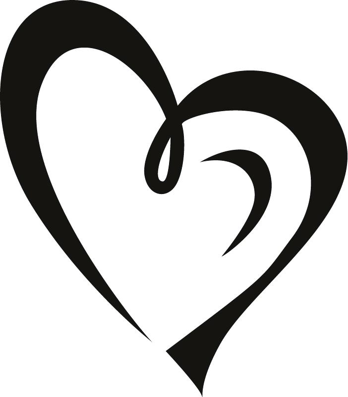 702x800 Clipart Heart Black And White Coloring Page Outline Of A Heart