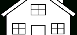 272x125 House Black And White House Outline Clipart Black And White Free