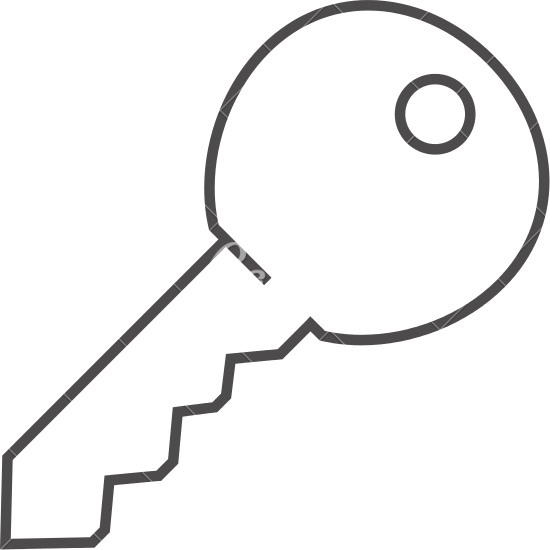 550x550 Key Outline Icon