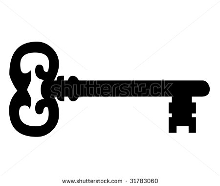 450x380 Skeleton Key Clipart
