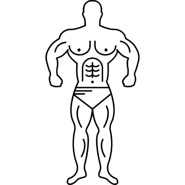 626x626 Super Muscle Man Outline Icons Free Download