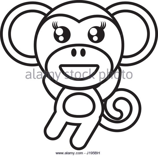 547x540 Monkey Cartoon Drawing Animal Vector Stock Photos Amp Monkey Cartoon
