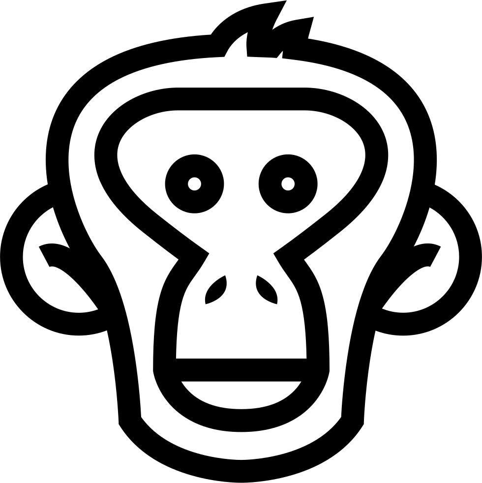 980x982 Monkey Face Outline Svg Png Icon Free Download ( 74636