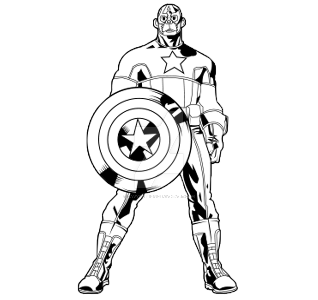1024x967 Outline Captain America Monkey By Davygdesign