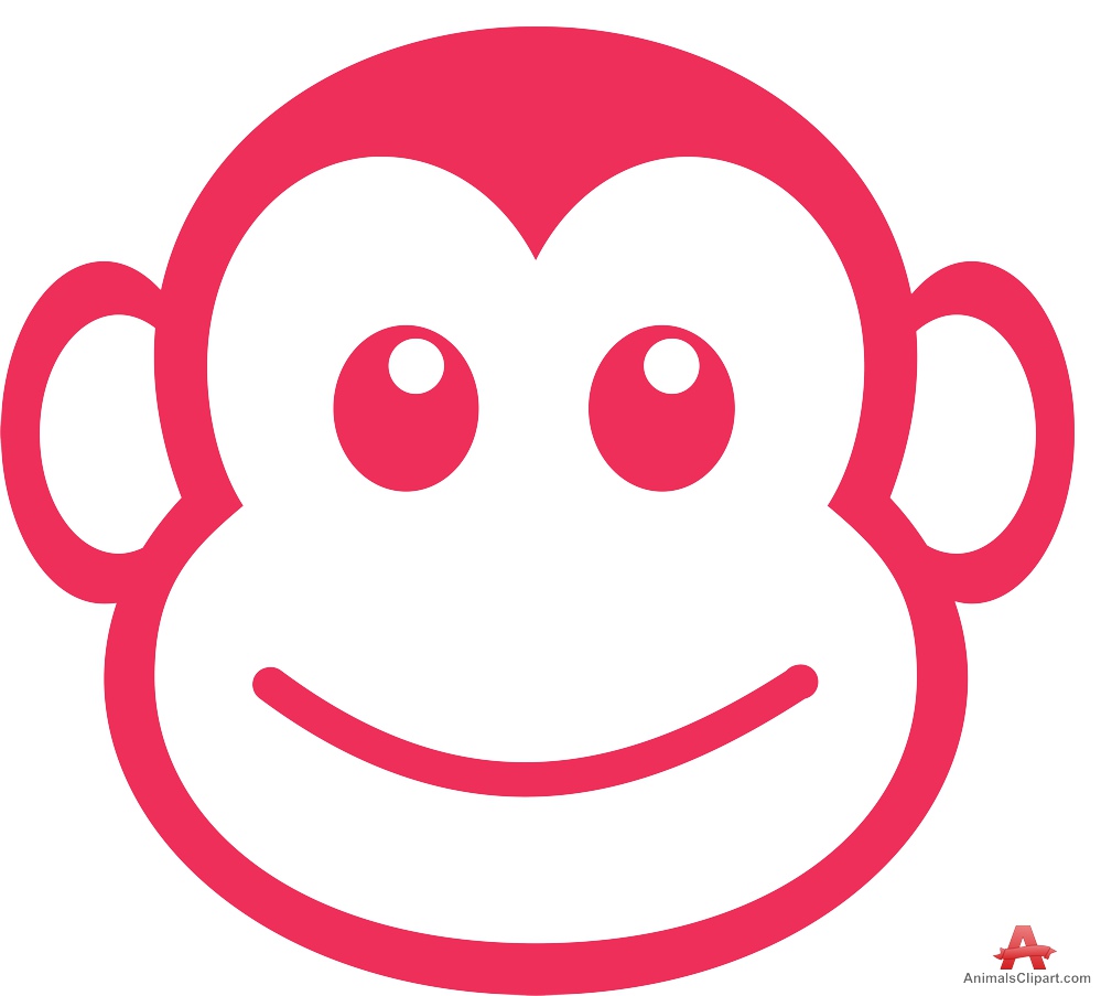 999x903 Outline Monkey Face Logo Design Free Clipart Design Download
