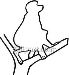 277x300 Outline Of A Monkey In A Tree