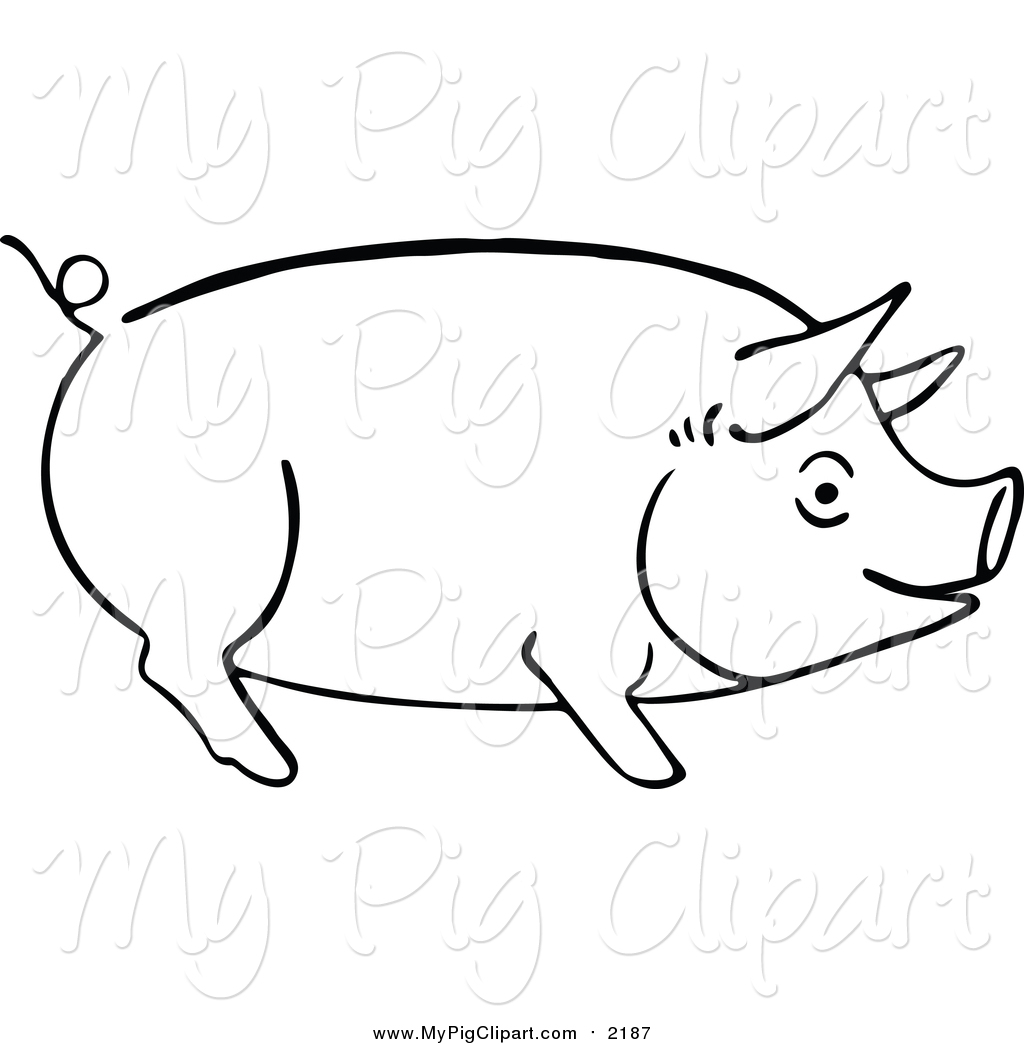 1024x1044 Swine Clipart Of A Sketched Pig Outline By Prawny Vintage