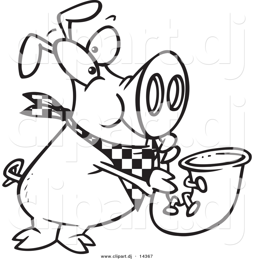 1024x1044 Vector Of Cartoon Pig Playing A Saxophone