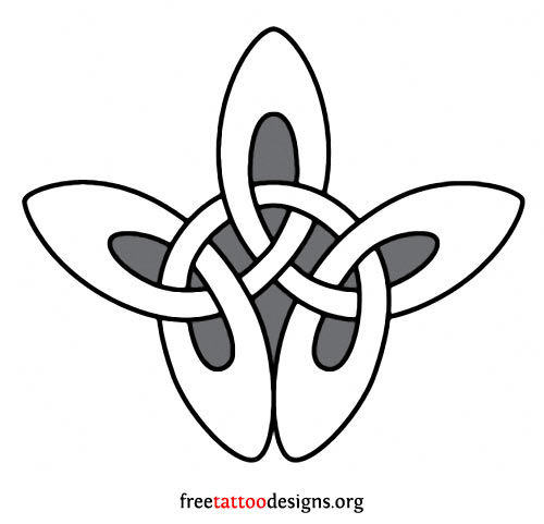 500x481 Outline Celtic Shamrock Tattoo Design